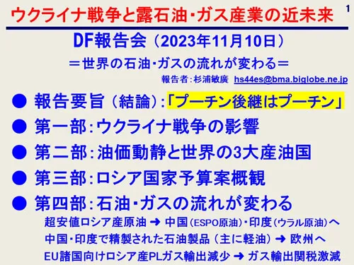 ウクライナ戦争と露石油・ガス産業の近未来