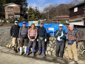 登山口にて
