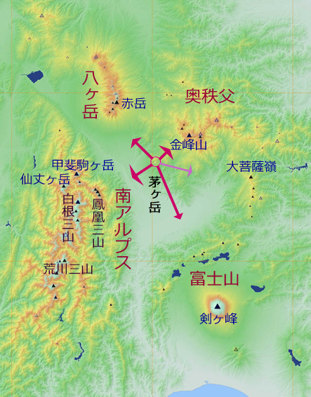 茅ヶ岳山行き